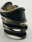 Vtg Mexico HOB 925 Sterling Silver Mid Century Modernist Statement Size 6 Ring
