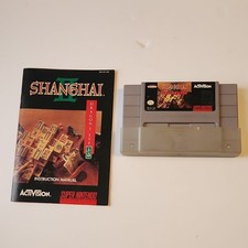 Activision Shanghai II: Dragon's Eye SNES w/ Manual NTSC-U/C Puzzle