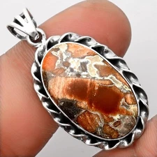 Natural Tabu Jasper 925 Sterling Silver Pendant Jewelry P-1081