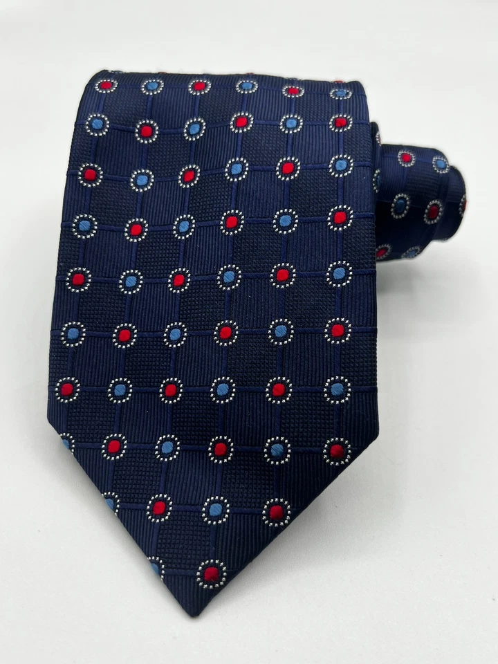 JOS. A. Gravata masculina designer 100% seda BANK RESERVE GEOMÉTRICA C:3,5" L:59,25" - Imagem 3 de 4