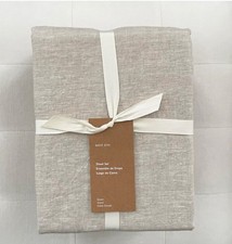 West Elm EUROPEAN FLAX LINEN Sheet Set Queen Natural Flax NWT