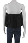 Reformation Women Cropped Off Shoulder Linen Blouse Black Size XS — photo 3