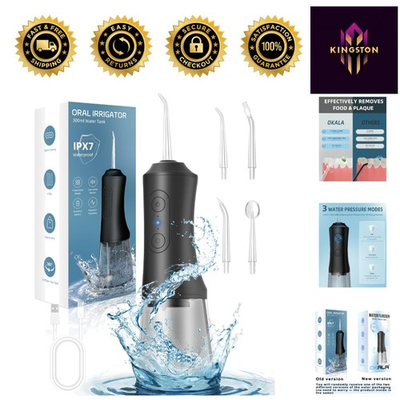 #ad #ad Waterproof Oral Irrigator – Powerful 3 Mode Flosser for Deep Cleaning $24.99