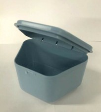 Dental Ortho appliance, Denture Safety container box made in USA POWDER BLUE