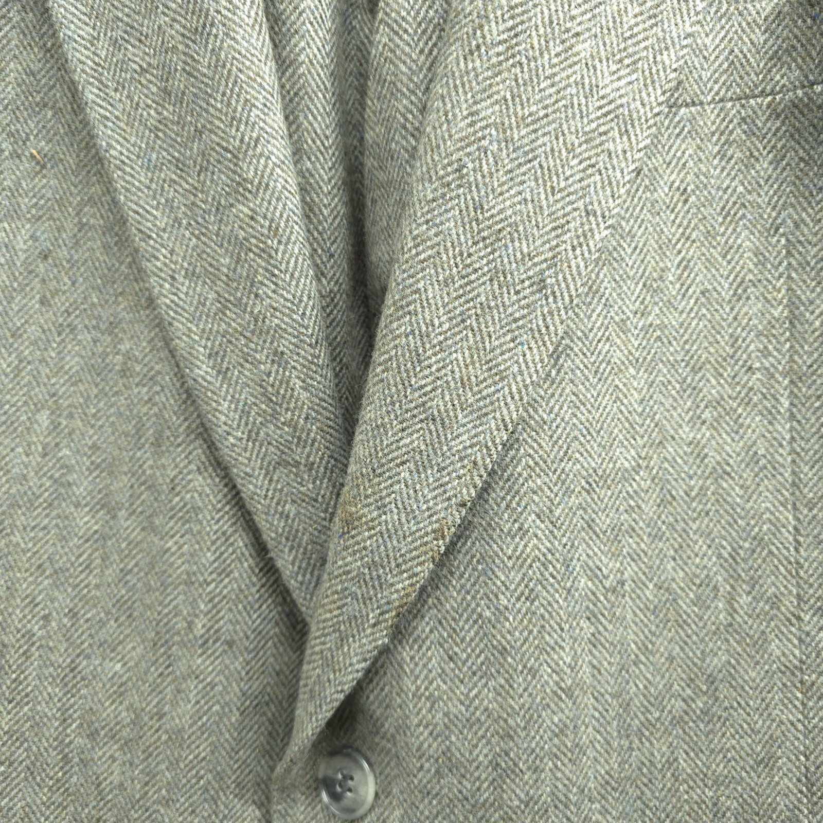 VINTAGE Yves Saint Laurent 3 Pezzi Tuta Cappotto Pantaloni Gilet 42L Uomo 33x32 Grigio YSL