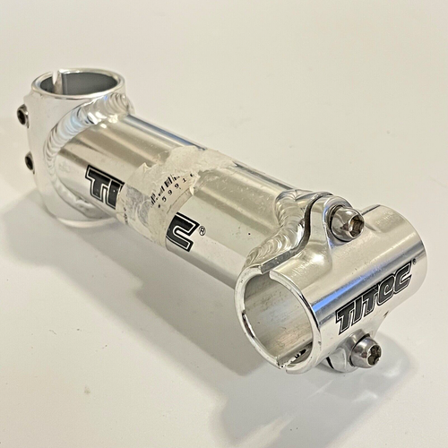 Vintage Titec Stem 1 1/8 in Threadless 25.4 mm MTB 130 mm 2 Bolt Silver Polish - Picture 2 of 4