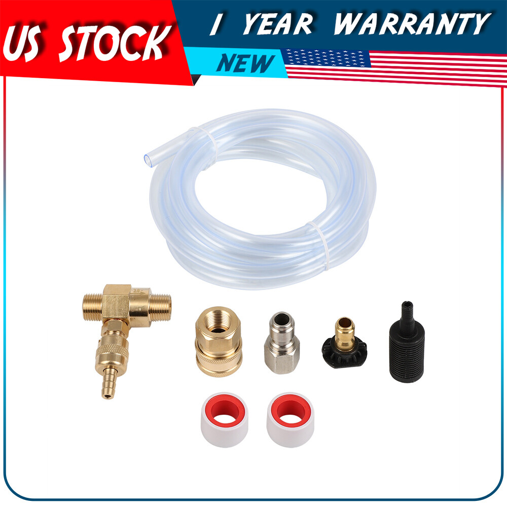 4500 PSI Black Nozz Downstream Injector Kit for Pressure Washer W/ Siphon Hose