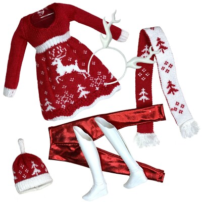 Eledoll HOLIDAY Winter Clothes Christmas 11.5'' Doll Fashion Pack Miss Santa Clau