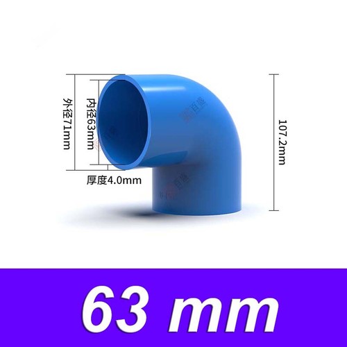 16mm~200mm Slip 90 Degree PVC Pipe Fitting Elbow Coupling Connector Fittings - Picture 28 of 44