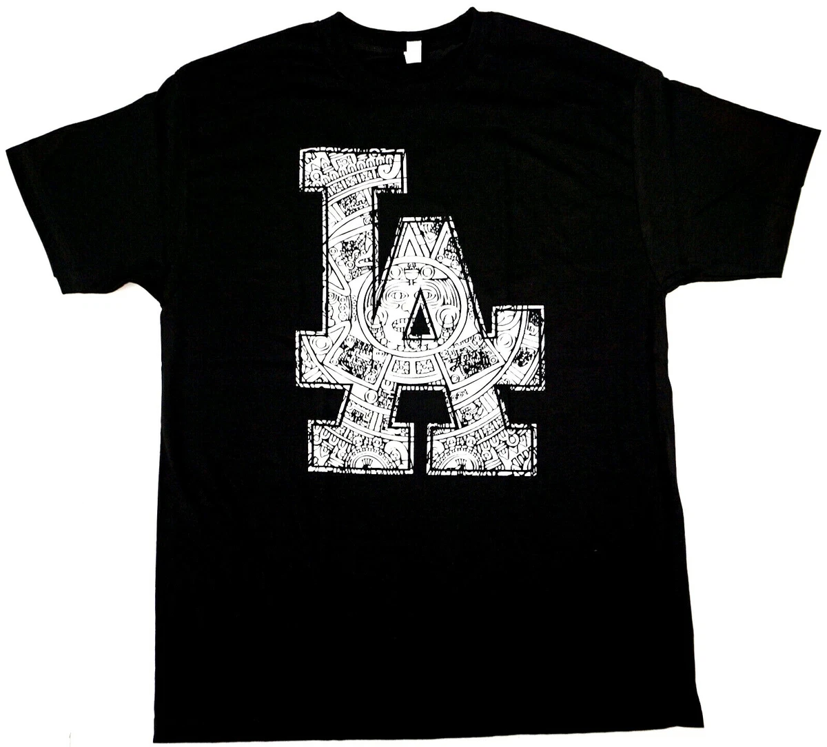 LA Tribal T shirt Los Angeles Aztec Logo Tee Adult Mens Black New