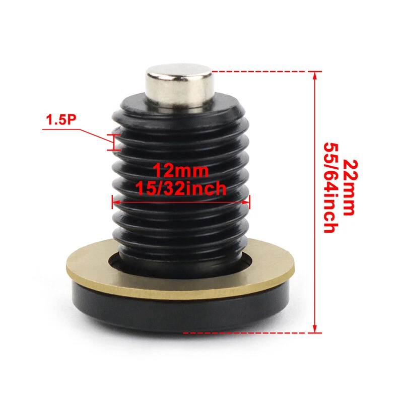 Ajuste para Kawasaki Voyager XII ZG1200 90-03 plugue magnético de drenagem de óleo de reposição  - Imagem 3 de 4