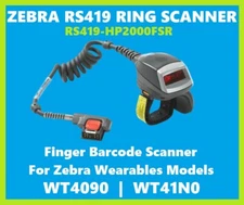Zebra / Symbol RS419 Finger Barcode Scanner RS419-HP2000FSR to WT4090 WT41N0!🔥⭐
