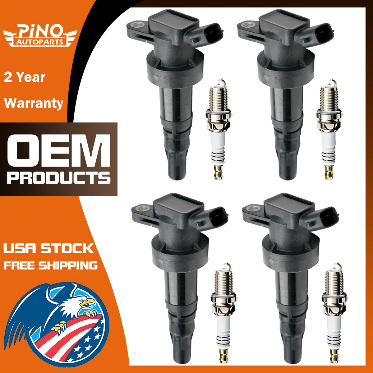 ENA Juego De 4 Bobinas De Encendido UF652 Con Bujía De Iridio 94017 Compatible Con Hyundai Kia 2012 2013 2014 2015 2016 2017 2018 2019 Rio 2012-2019 | Compra Online En Yaxa