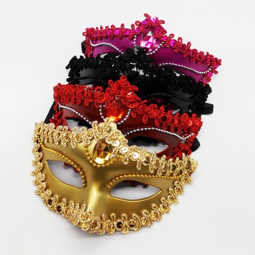 Moda Mujeres Media Mascarilla Vestido Elegante Fiesta Encaje Máscara de Ojos Mascarilla - Imagen 12 de 20