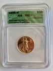 1999-W $10 1/4 oz American Gold Eagle ICG MS 70 (Unfinished Proof Dies)