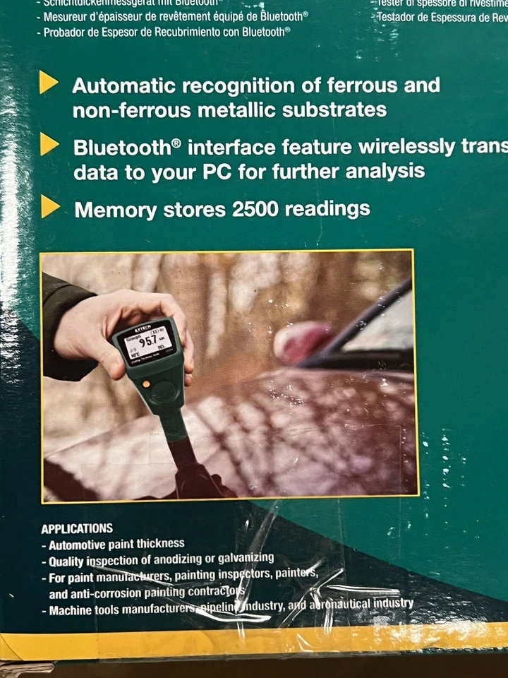 Extech CG304 Schichtdicken-Messgerät mit Bluetooth Lackschichtmessung - Bild 2 von 4