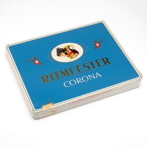 Vintage Ritmeester Tobacco Tin Ritmeeste 10 Corona 10 Cigars Made in Holland