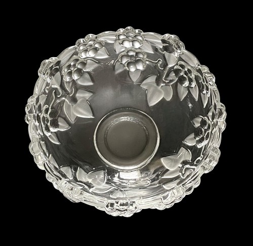 Set Of 4 Mikasa Crystal Carmen 5” Fruit Bowl Raised Flowers Frosted Leaves EUC - Picture 5 of 8