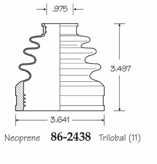 Комплект передних внутренних и внешних загрузок оси CV для Mitsubishi Endeavor 2004-2011 Empi полный привод - Изображение 4 из 4