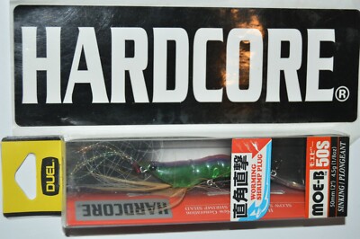duel yo zuri moe-b shrimp 50s sinking 2'' 1/8oz f1074-wm greenish purple back