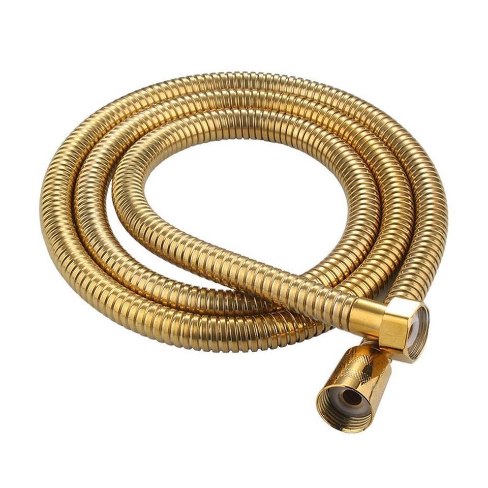 Shower Hose Bathroom Gold Plated Long 1.5m 1/2" Connection Thread eBay
