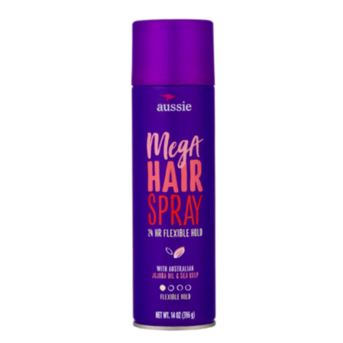 Aussie Mega HairSpray24hr Flexible Hold w/Australian Jojoba Oil&Sea