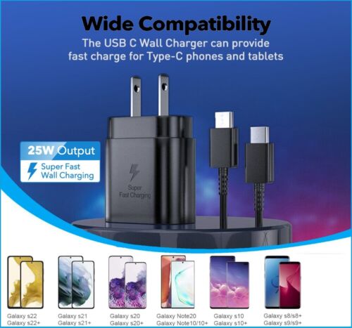 2 Pack 6ft Fast Charger Cable USB Cord for Samsung Galaxy A06 A14 15 16 25 35 55 - Picture 83 of 118