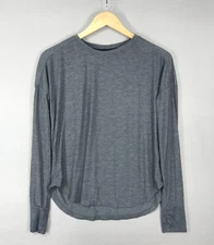 Champion C9 Shirt Womens XS Gray Long Sleeve Thumb Holes Activewear Gym Training