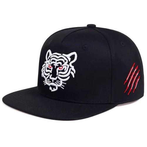 Cappello da baseball nero con ricamo tigre snapback casual moda - Foto 4 di 27