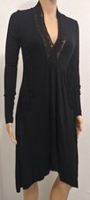 Zara dress Black Long Sleeve Stretch fit & flare sz Small 