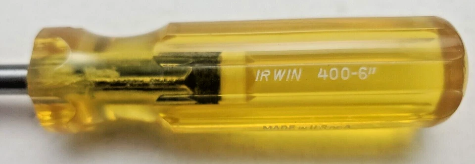 5 Irwin Screwdrivers 4000-4, 400-3, 400-4, 400-6 & 400-C-6 Vintage Case USA NOS - Image 3 of 4