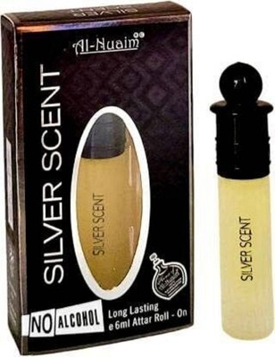 Al Nuaim SILVER SCENT  Alcohol free Long Lasting 6ML Oil Perfume LONG Attar