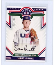 2022 Samuel Highfill USA Baseball STARS & STRIPES Autograph SP AUTO #/125 NC St.