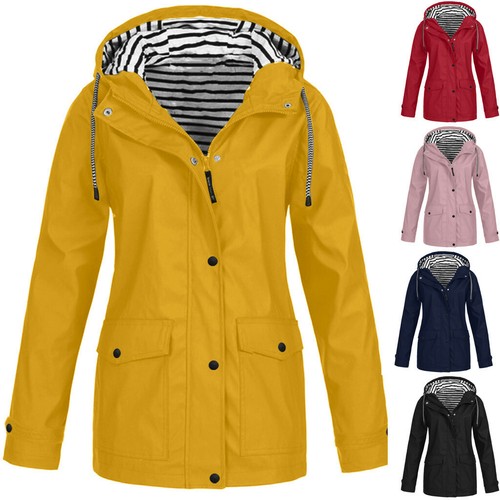 Autumn Women Rain Jacket Outdoor 