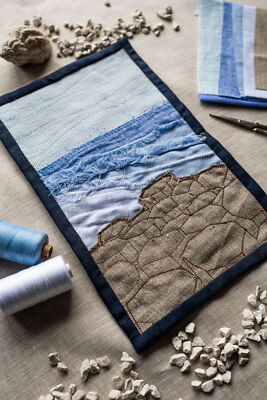 Mini Quilt Set, Quilten Nähen Bastelset / Irisches Geschenk Irland Landschaft
