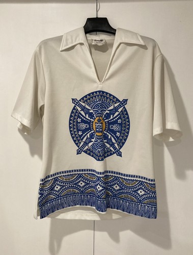 KEONE Hawaiian Shirt Sportwear for Men Of Action Blue/White N23133 Vintage