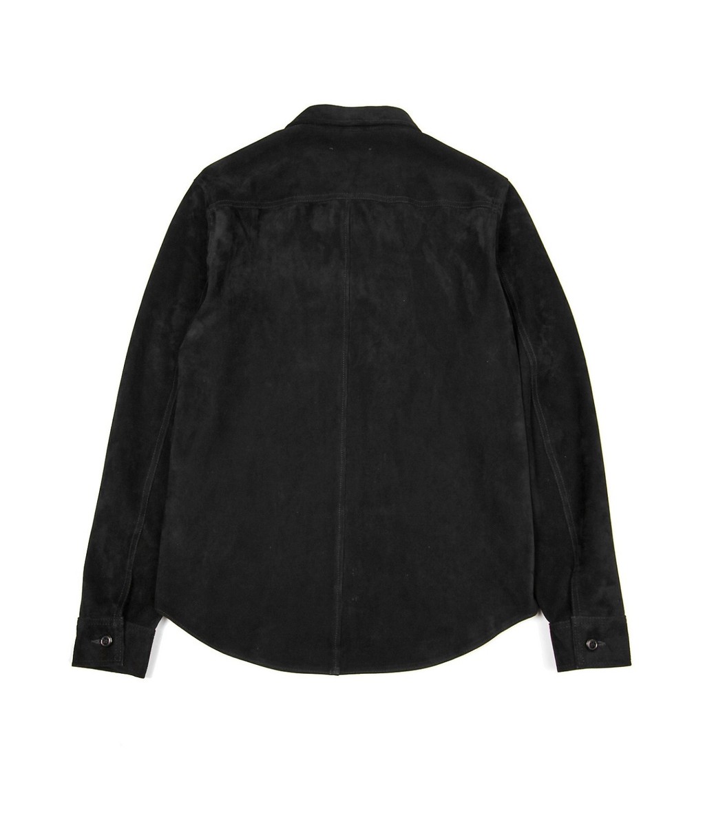 Our Legacy Zip Shirt Jacket in Black Suede, size Small/46 Our Legacy Zip Shirt Jacket in Black Suede, size Small/46