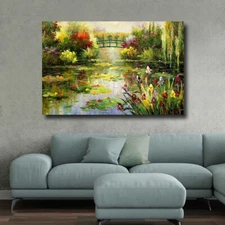 Monet Garden - CANVAS OR PRINT WALL ART