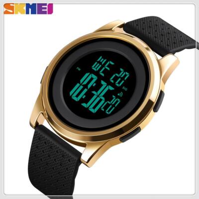 SKMEI Herren Digital Sport Alarm EL 12/24 Stunden Countdown 50m Wasserdicht Armbanduhr