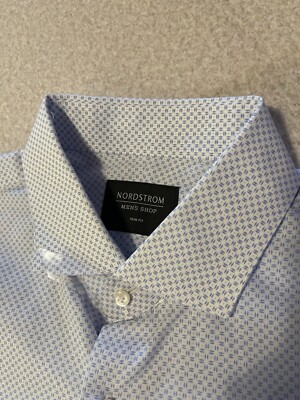 nordstrom men's shop trim fit non-iron dress shirt Nordstrom Non-Iron Trim Fit Solid Cotton Dress Shirt in White at Nordstrom, Size 15
