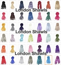 Handcrafted Soft Pashmina Shawl Wrap Scarf in Solid Colours Factory Clearance