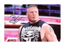 Brock Lesnar 1 WWE A4 reproduction signed picture poster Choice of frame
