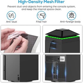 Powerful Cooling Fan for Xbox Series X - Colorful Light Strip - USB Ports