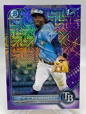Alejandro Pie 2022 1st Bowman Chrome Purple Mojo Refractor /250 Tampa Bay Rays