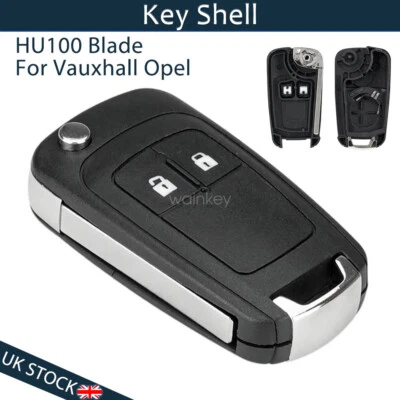 2 Button Flip Car Key Fob Case Shell For Vauxhall Opel Astra J Zafira C Corsa D