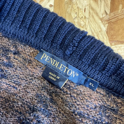 Pendleton Woll- und Alpaka-Mischung langer offener Pullover Cardigan Schalpullover XL - Bild 5 von 6