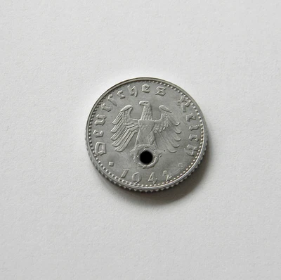 DRITTES REICH: 50 Reichspfennig 1942 G, J. 372, fast stempelglanz, RAR !!! - Bild 1 von 2