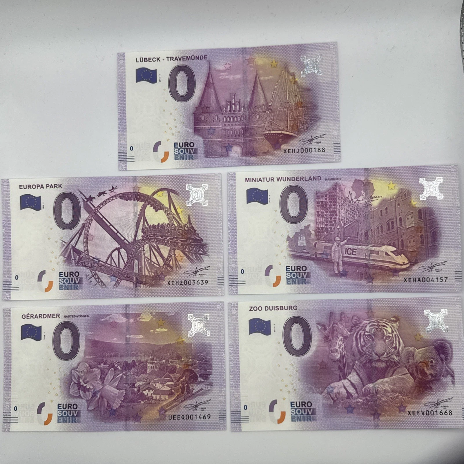 Billet Zéro 0 € Euro Touristique / Souvenir 2016