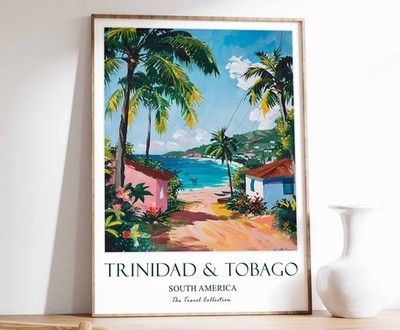 5_Trinidad und Tobago Reise Poster, Trinidad und Tobago Druck, Südamerika Tr