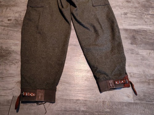 Vintage 40er Jahre WWII Hose Swedish Crown Army 34x30 schwere Wolle Cargohose - Bild 15 von 19